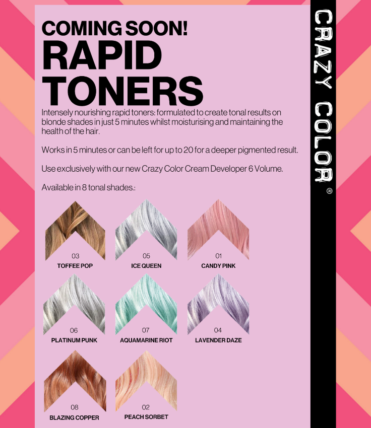 Crazy Color - Rapid Toners - 01 (Candy Pink)