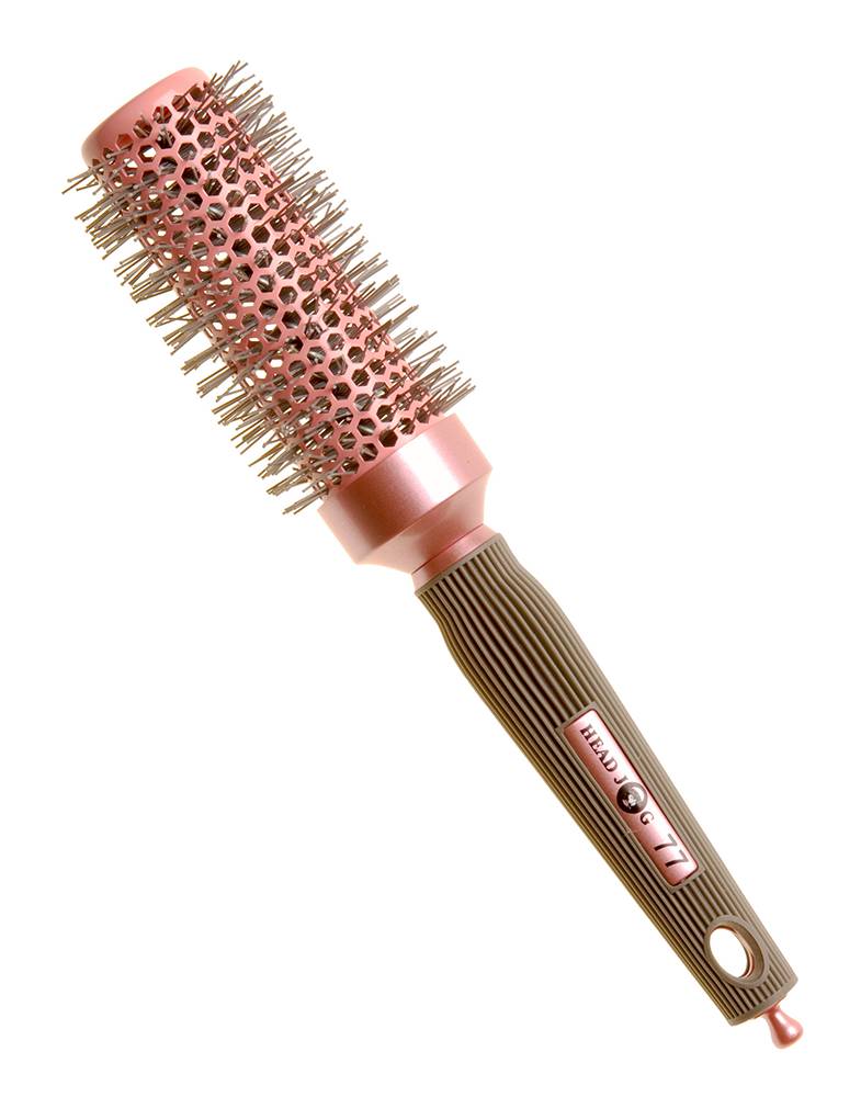 HEAD JOG BRUSH - 77 - Pink Radial 33mm