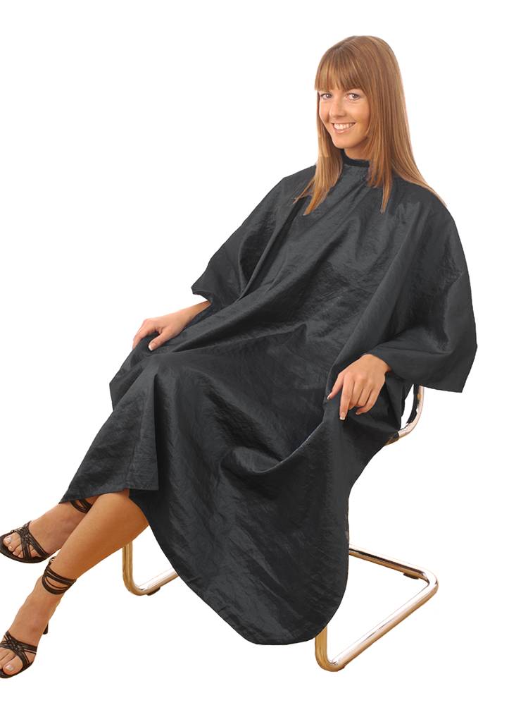 HAIR TOOLS - Gown - Black Unisex with Hook