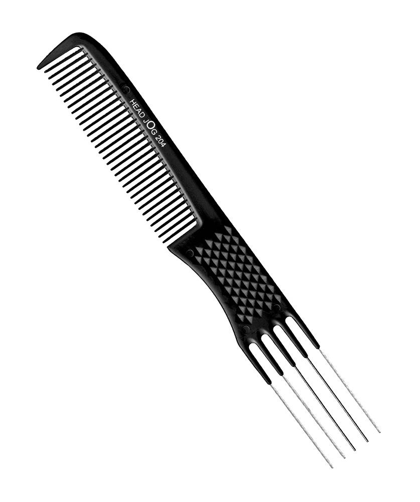 HEAD JOG COMB - 204 - Metal Pin Comb Black