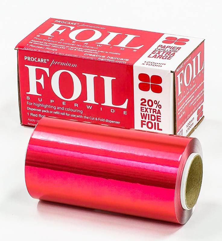 PROCARE - Coloured Hair Foil - Red 100m (Superwide)