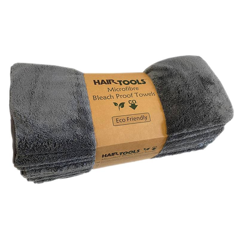 HAIR TOOLS - Towels -- Microfibre Bleach Proof - Steel Grey